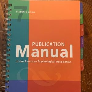 Publication manual seventh edition